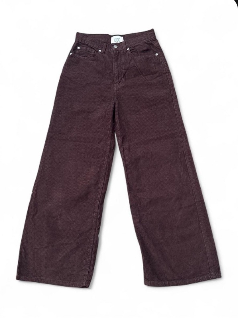 BDG Urban Outfitters Wide-Leg Corduroy Pants in Dark Brown High Waist Size 26